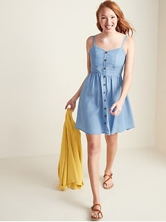 blue jean dress old navy