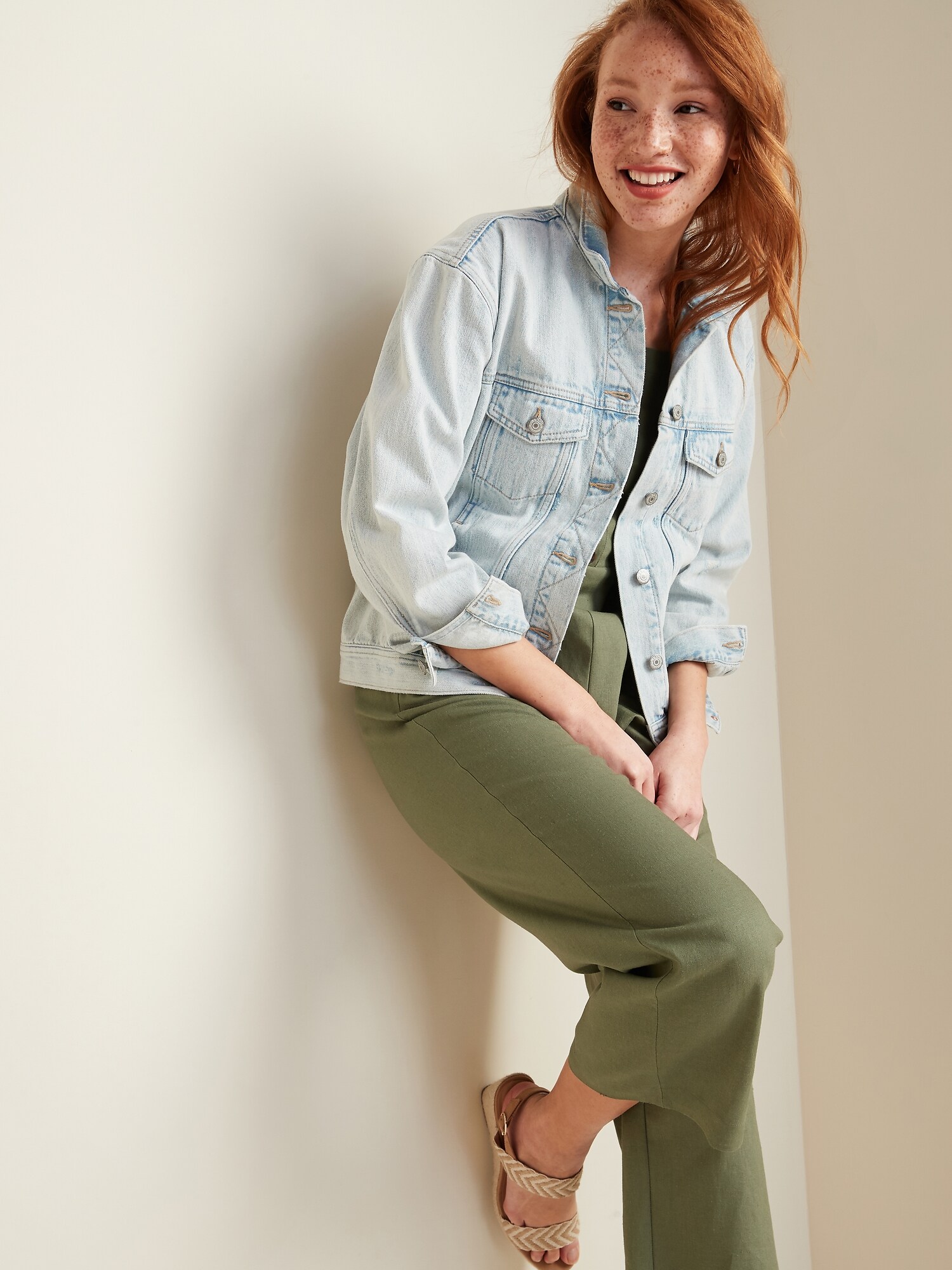 phoenix ecru utility denim playsuit