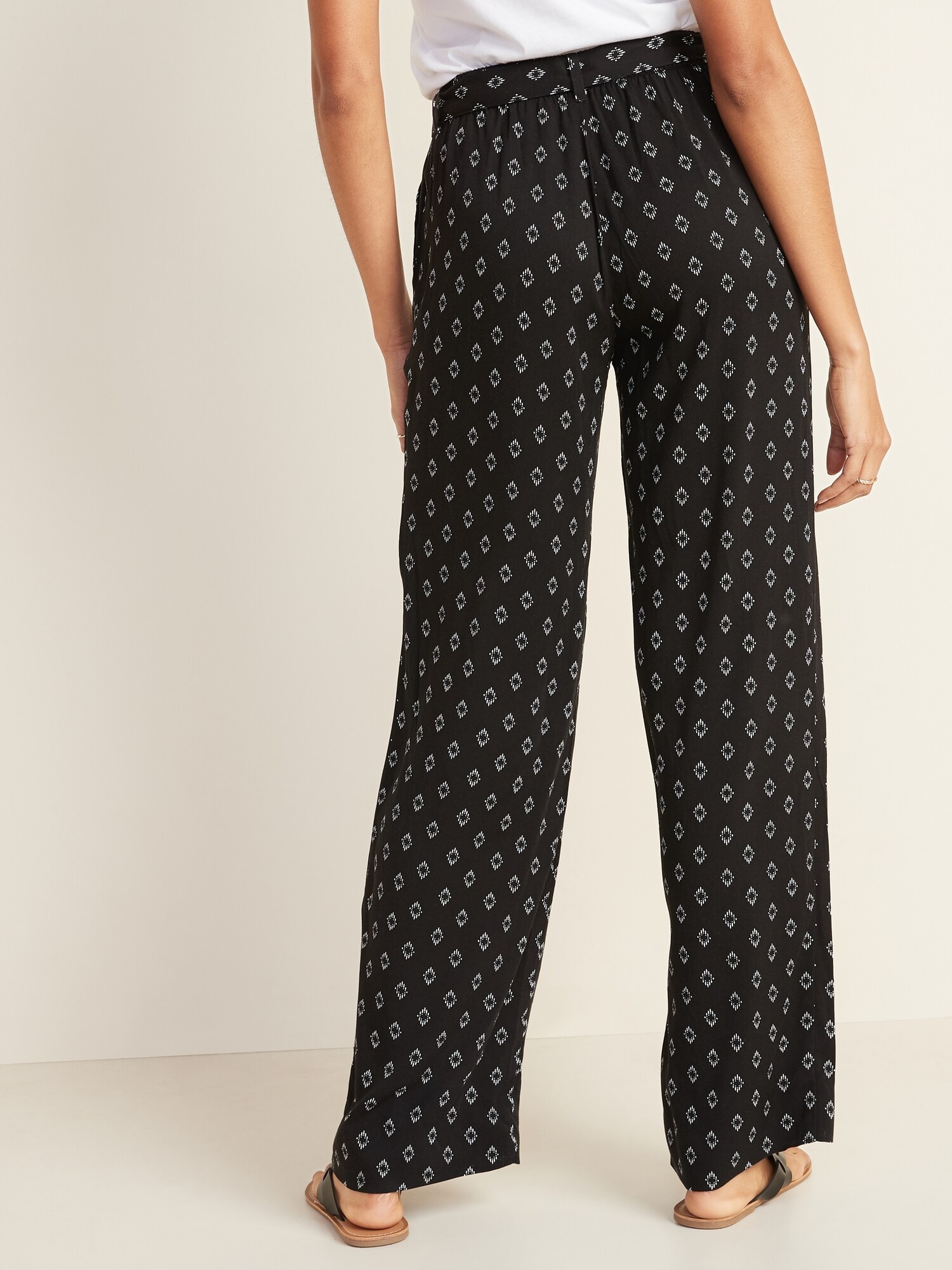 womens high waisted tie pants