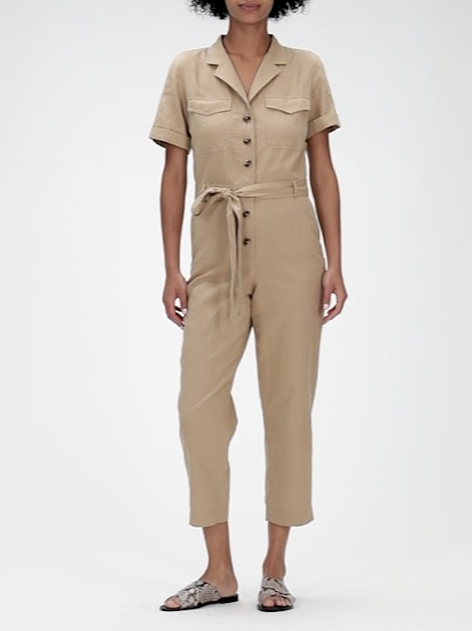 Banana Republic LinenCotton Utility Jumpsuit Big Apple Buddy