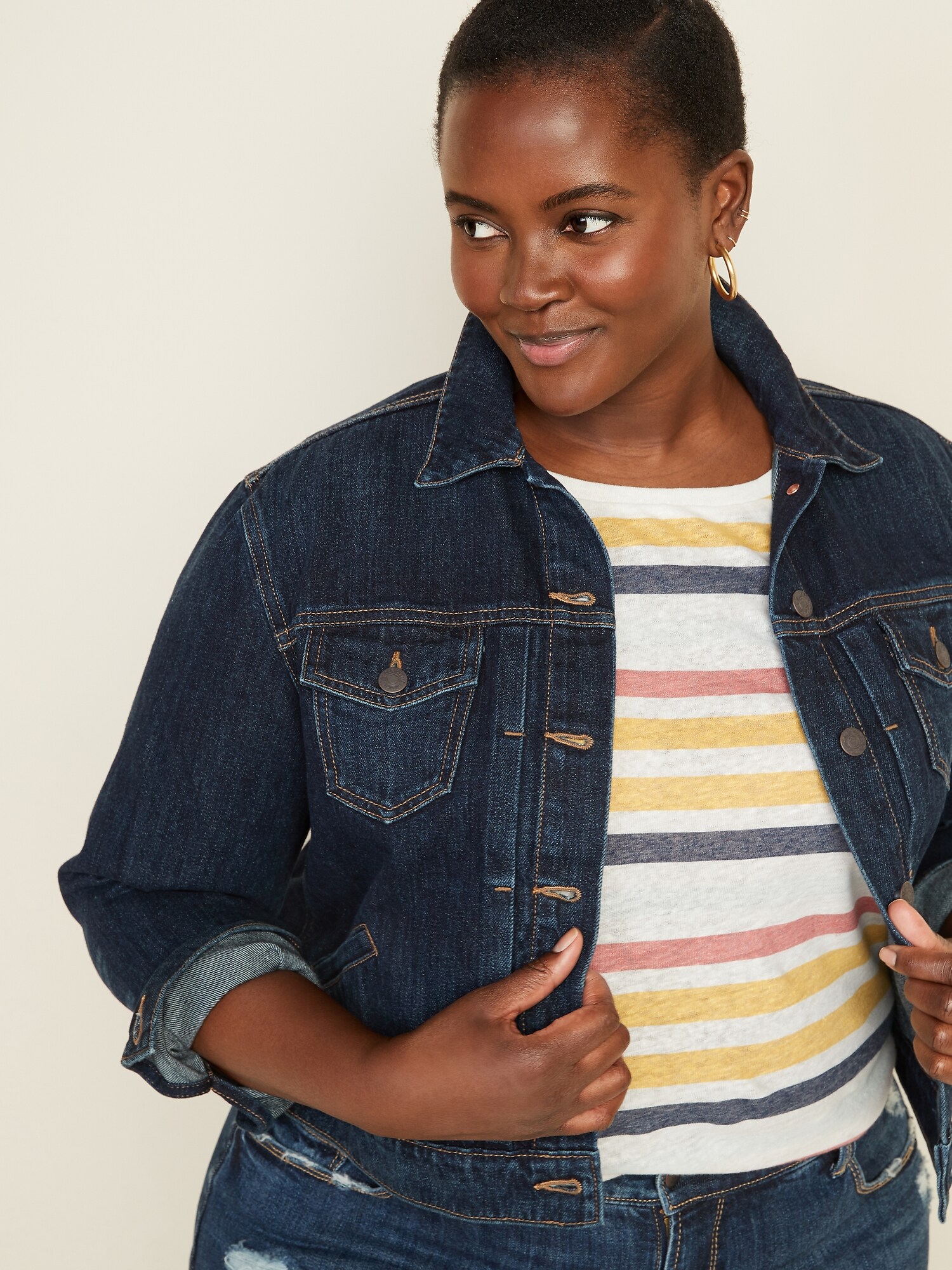old navy plus size denim jacket