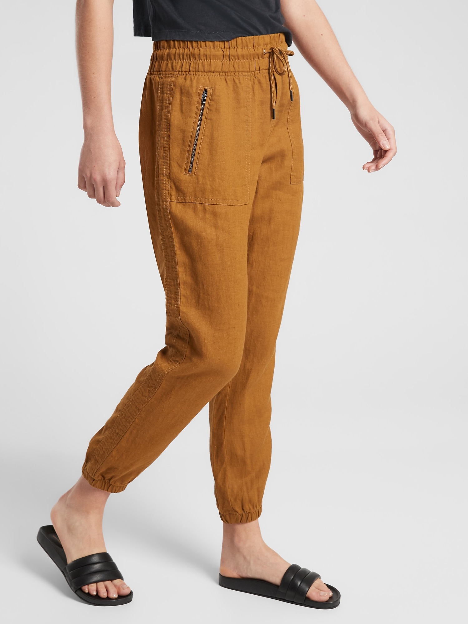 athleta linen jogger