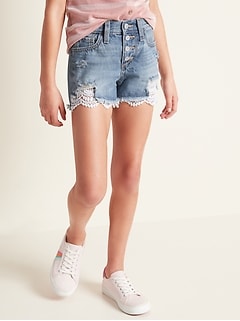 old navy girls jean shorts