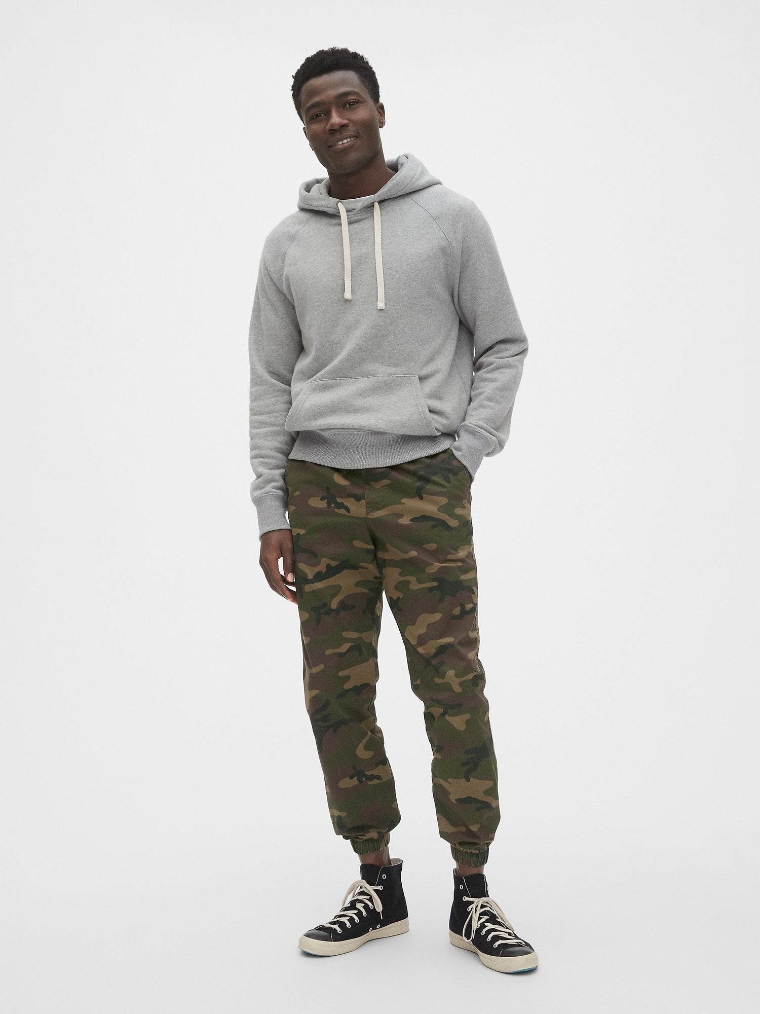 twill joggers with gapflex