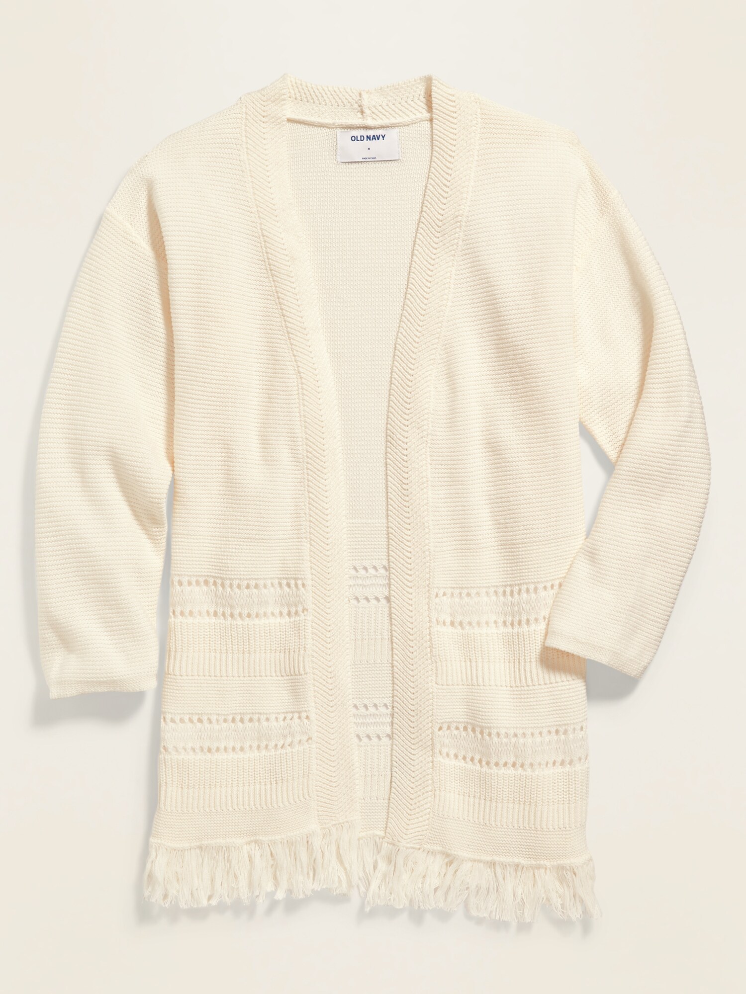 gap fringe cardigan