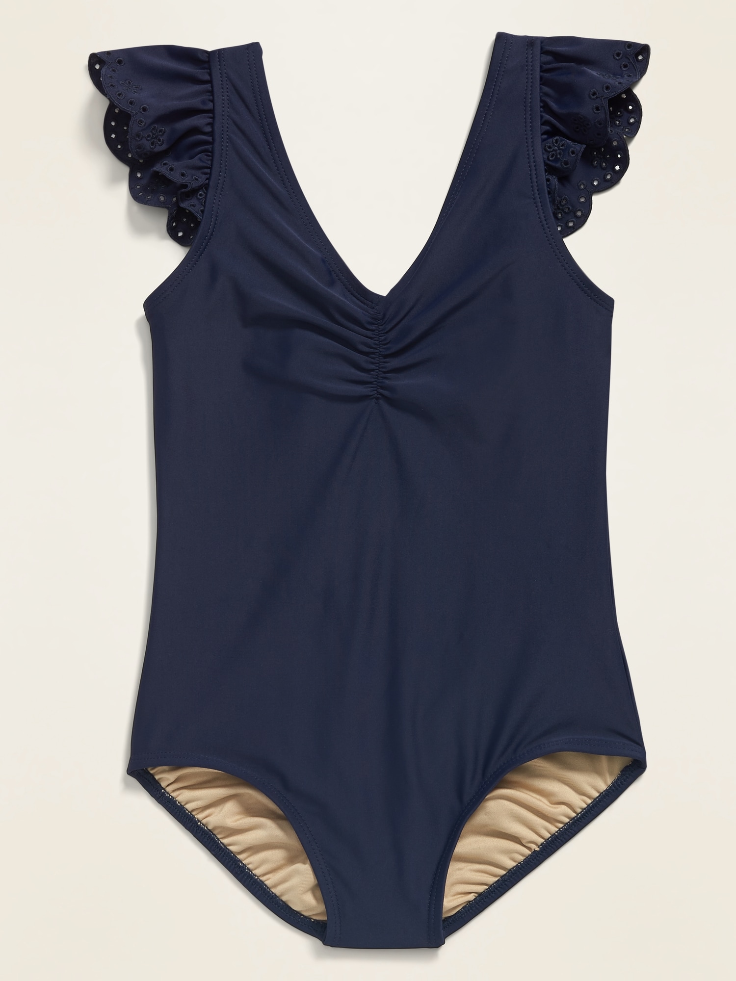 ruffle trim swimsuit