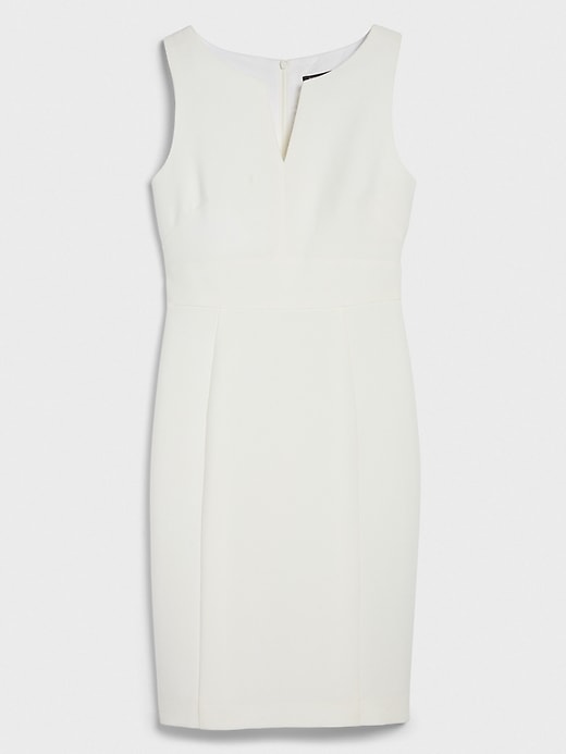 white sheath dress