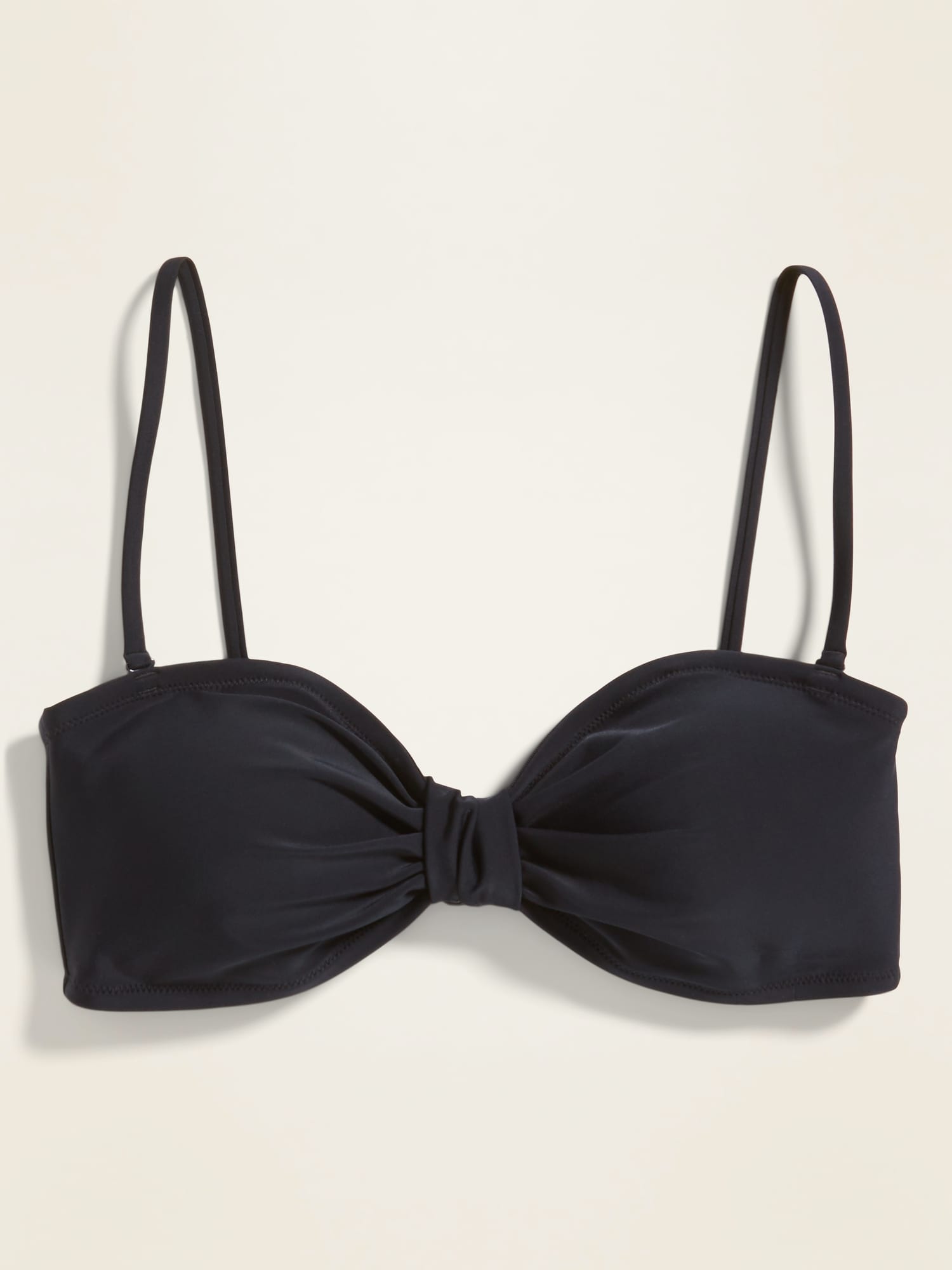 navy bandeau swim top