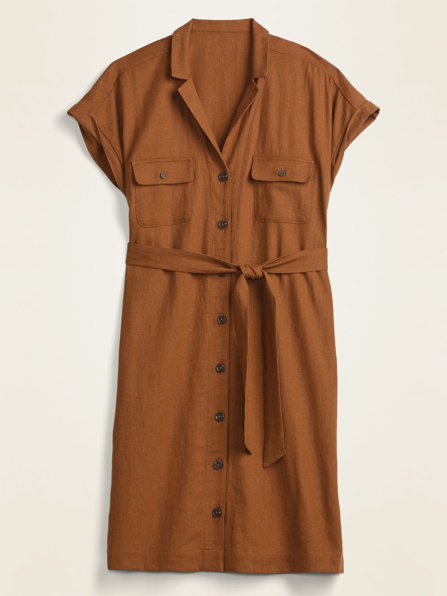 linen utility dress