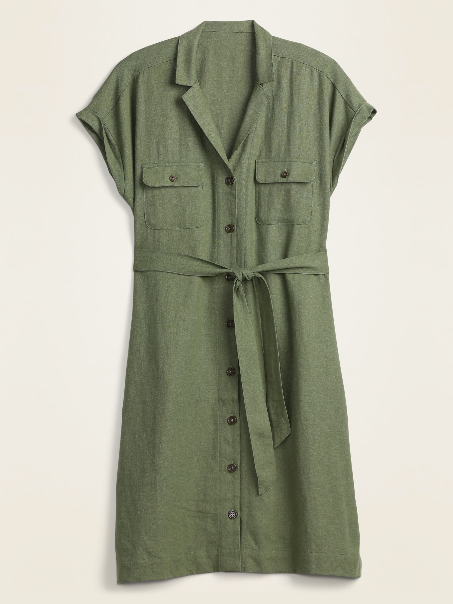 shirt dress with tie belt