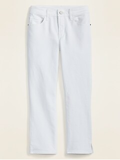 womens white capri jeans