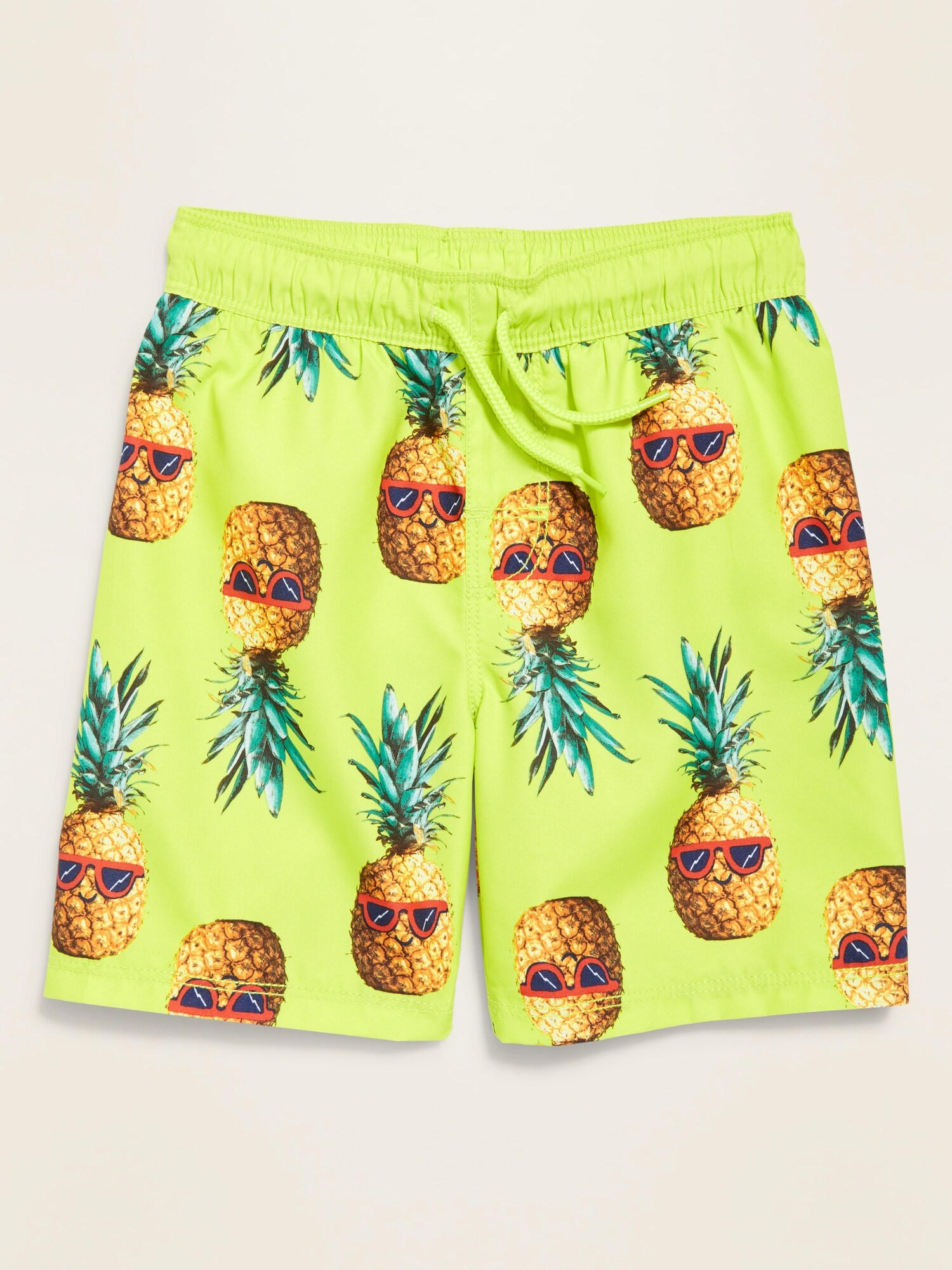 boys pineapple swim trunks