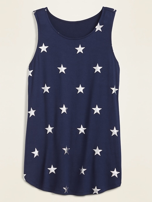 Printed Luxe High-Neck Tank Top for Women