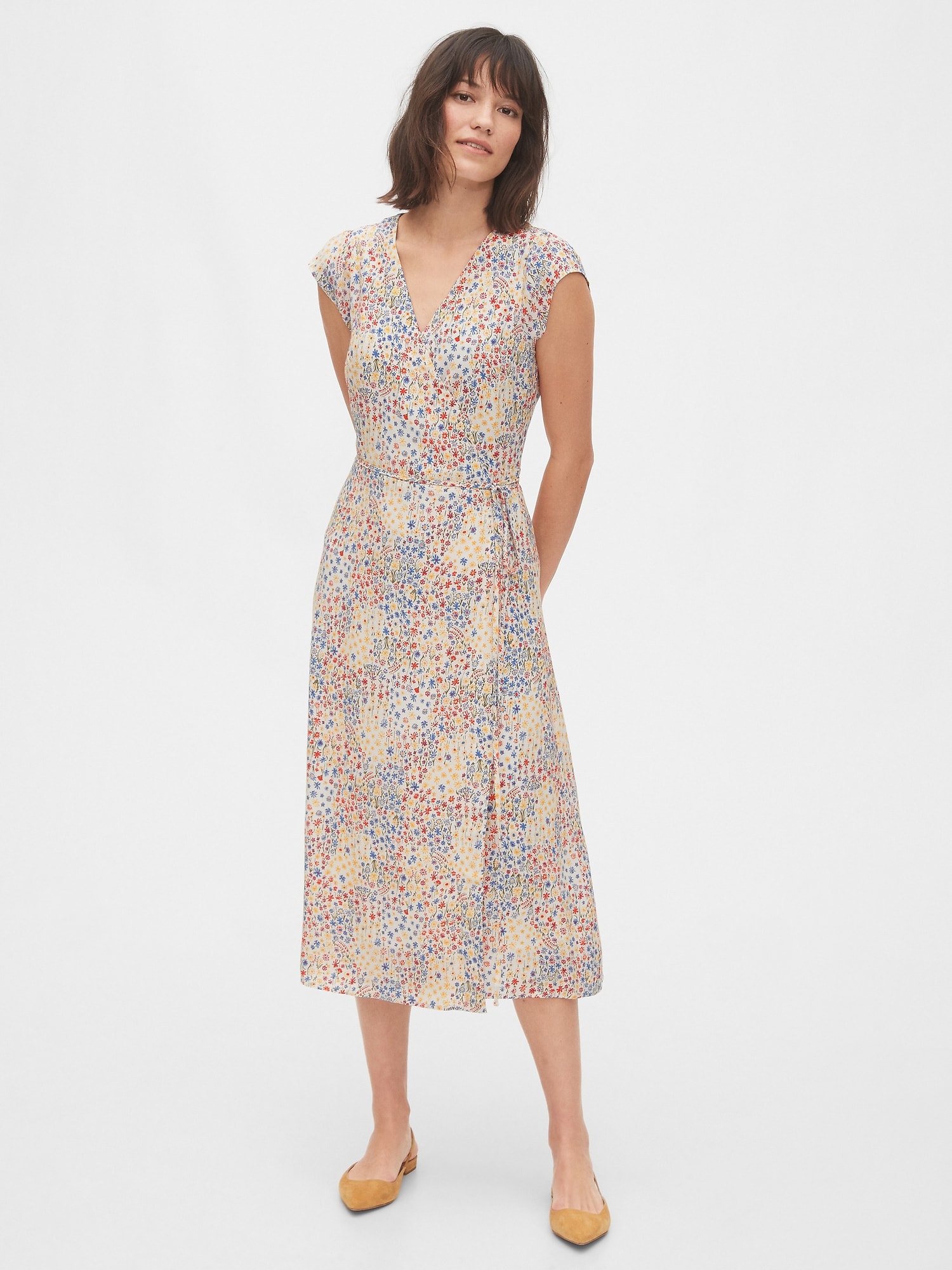 gap floral midi dress