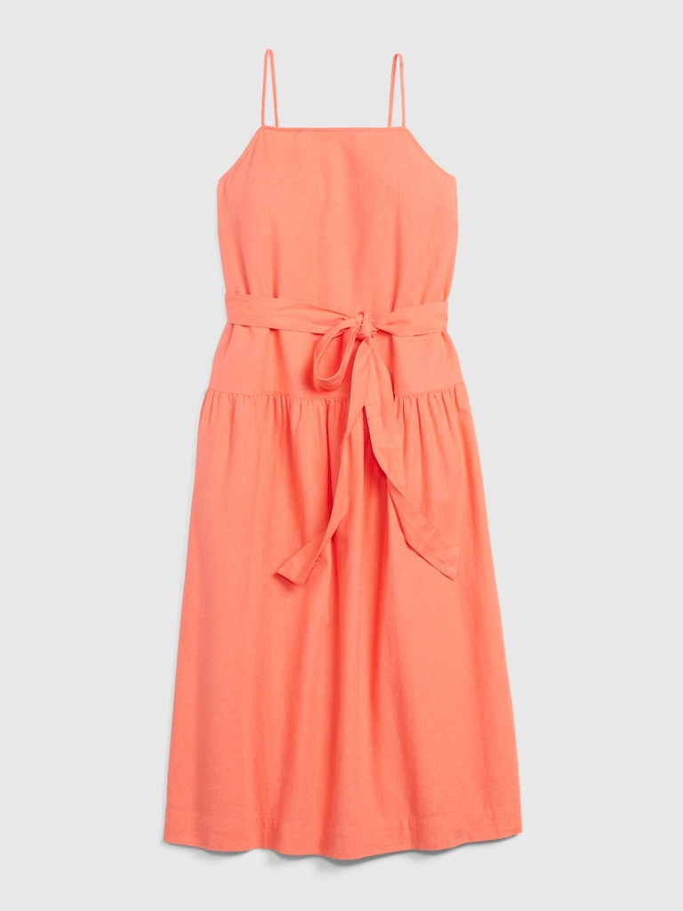 Apronneck Maxi Dress in Linen