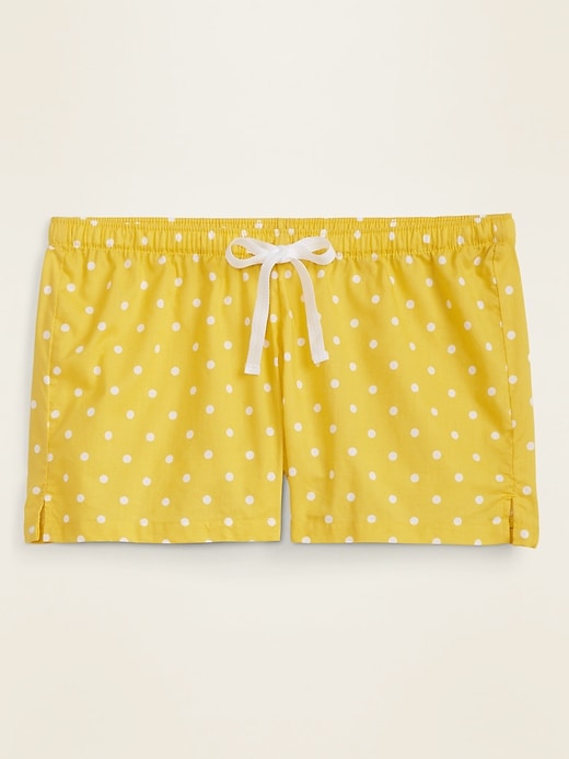 Printed Poplin Pajama Shorts for Women