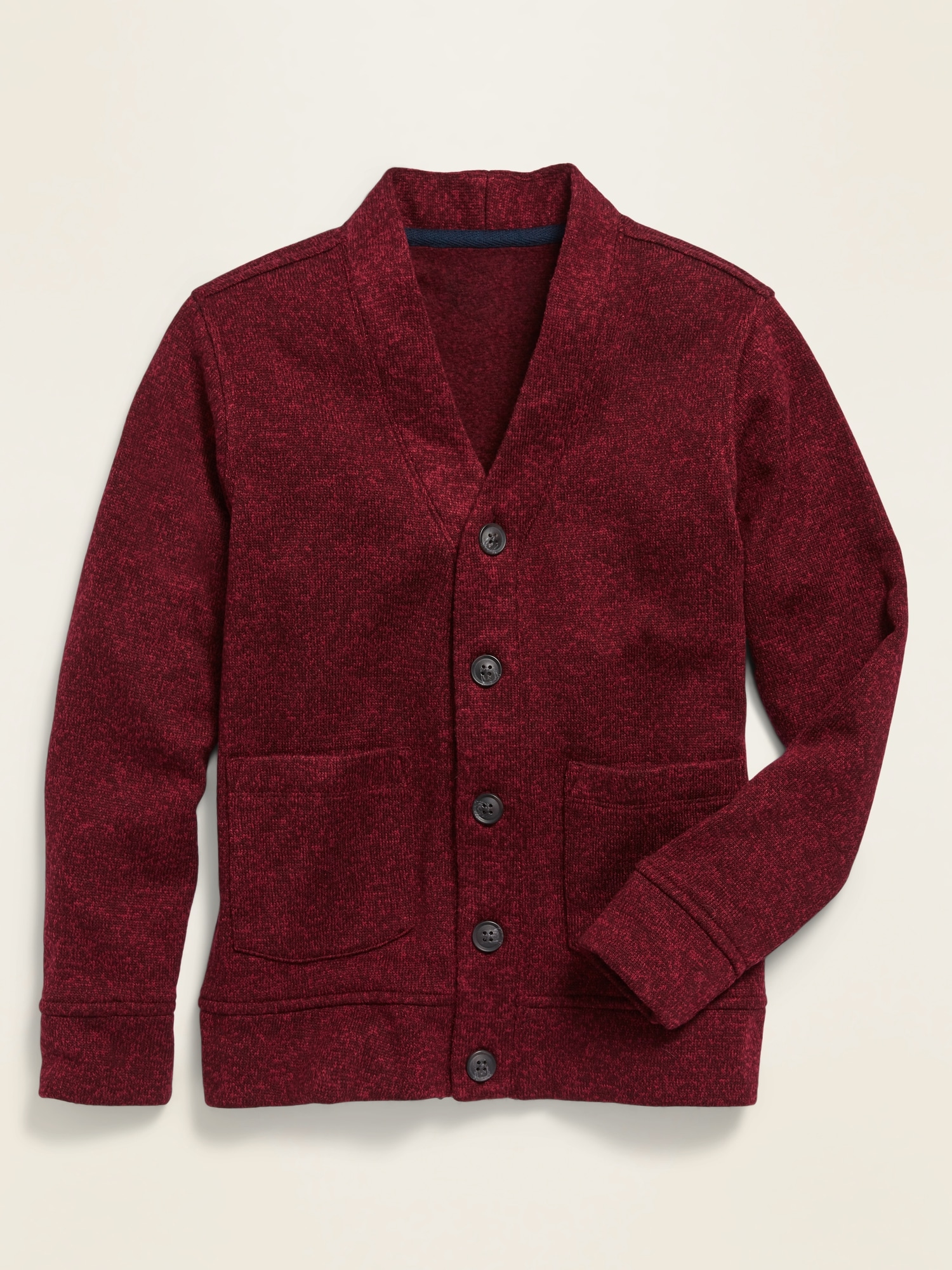 maroon cardigan