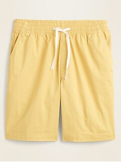 mens yellow sweat shorts