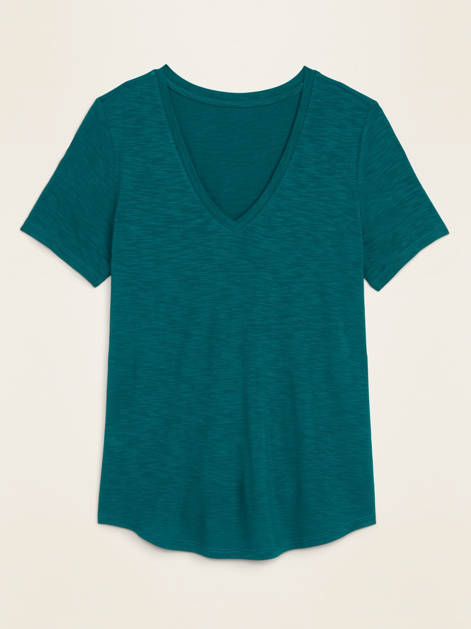 Luxe VNeck SlubKnit Tee for Women Old Navy