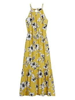 banana republic yellow floral dress