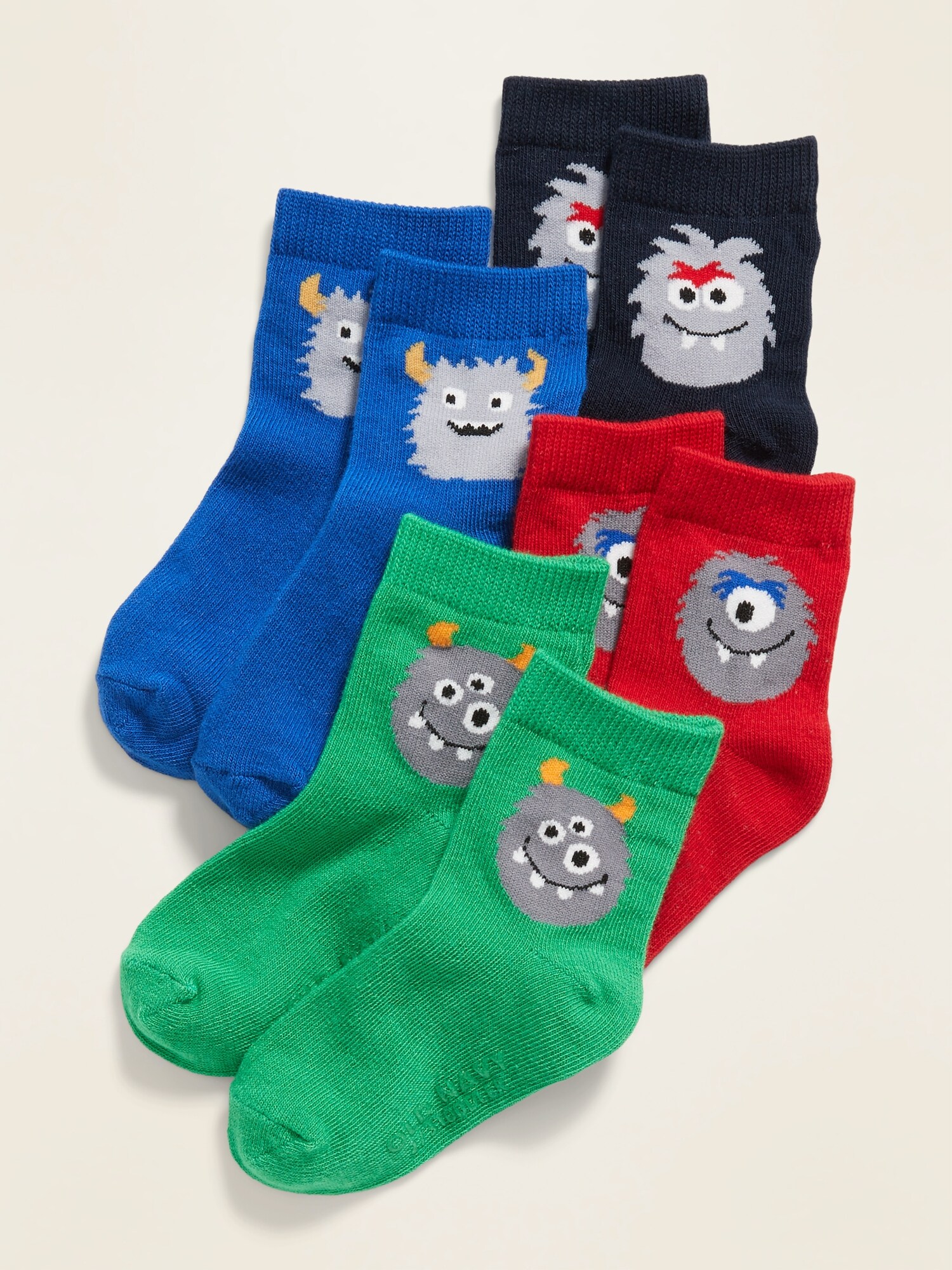 4-Pack Monster Critter Socks for Toddler & Baby