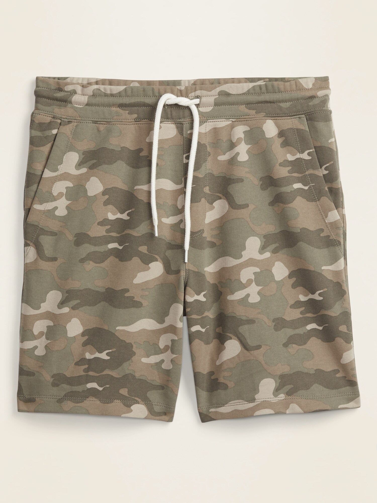 mens camo jogger shorts