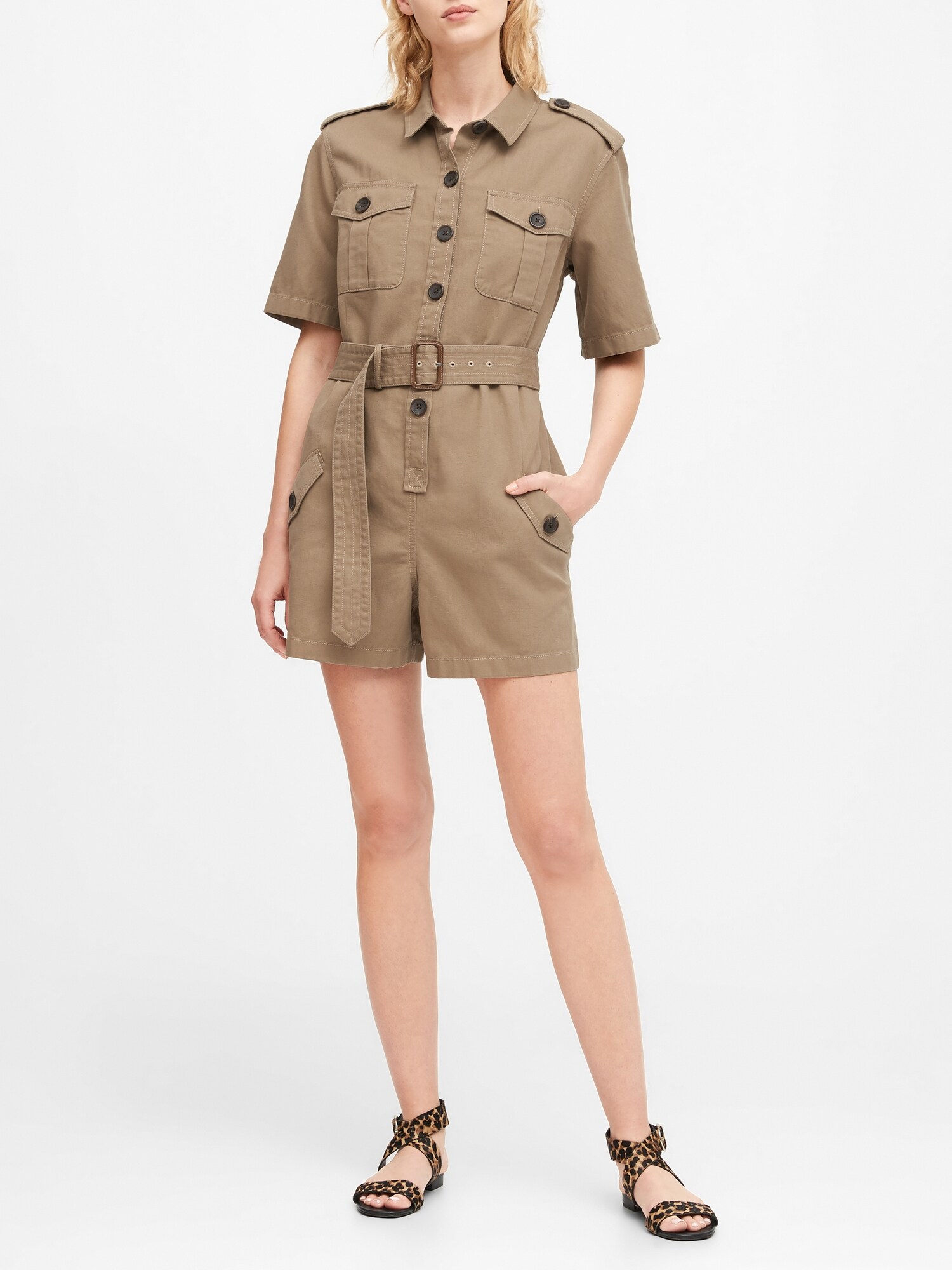 banana republic white romper