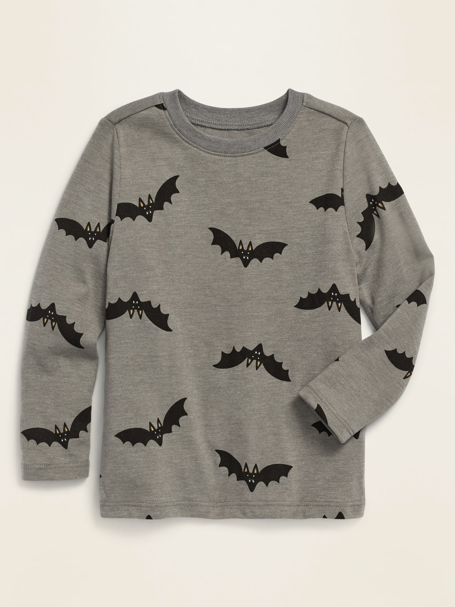 Printed Long-Sleeve Crew-Neck Tee for Toddler Boys