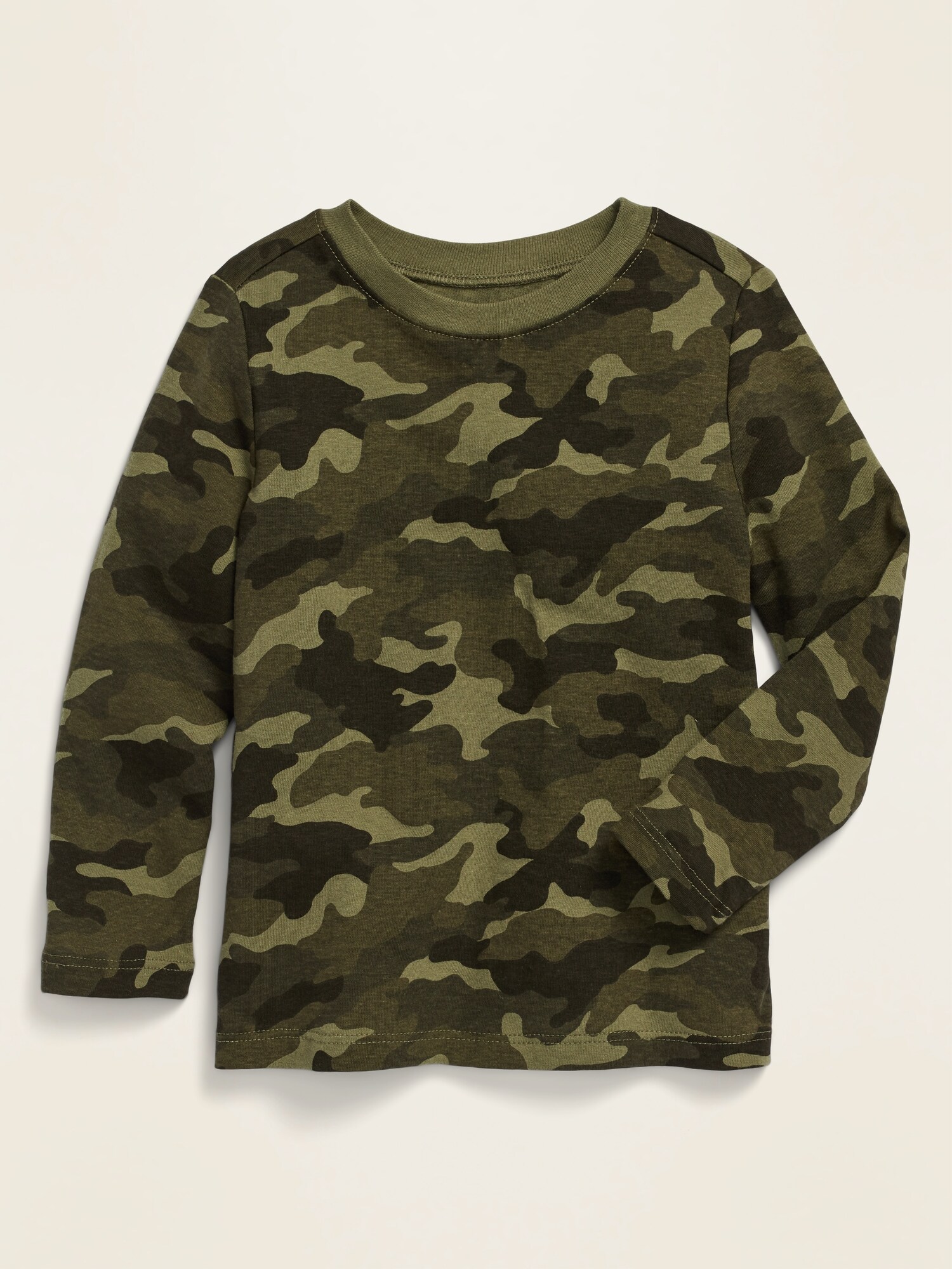 *Hot Deal* Printed Long-Sleeve Crew-Neck Tee for Toddler Boys