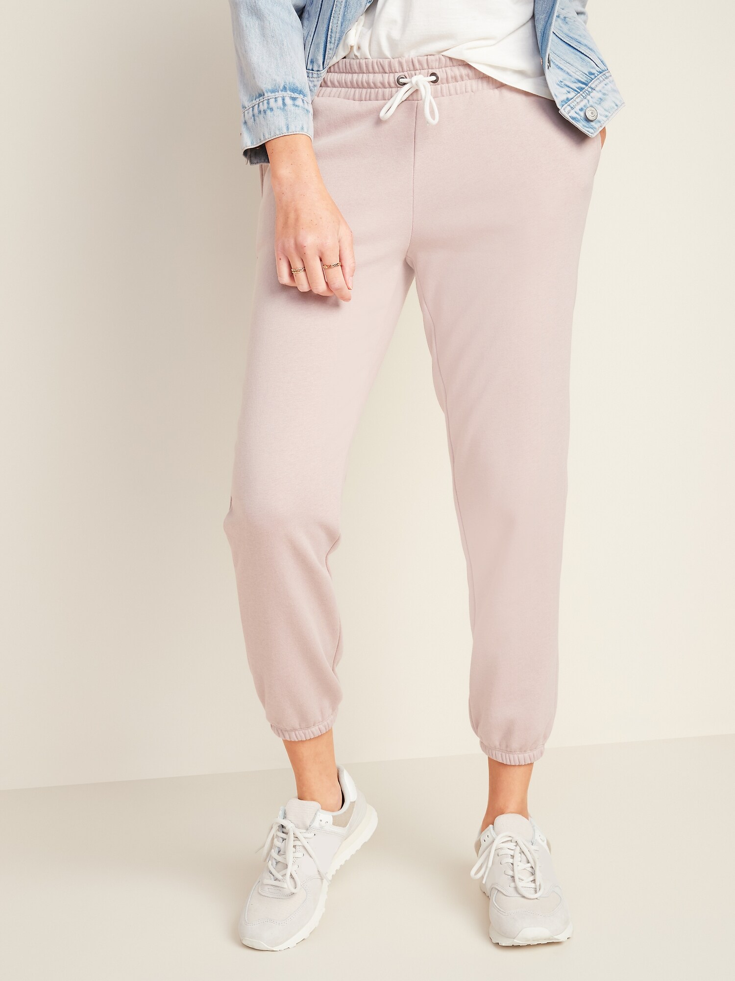 *Best Seller* French Terry Cinched-Hem Jogger Pants for Women