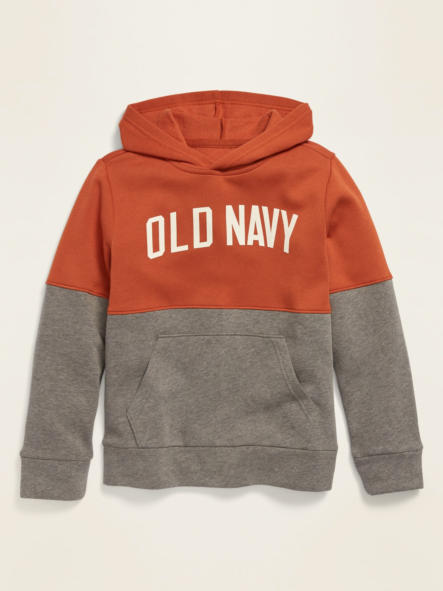 Logo-Graphic Color-Blocked Pullover Hoodie for Boys