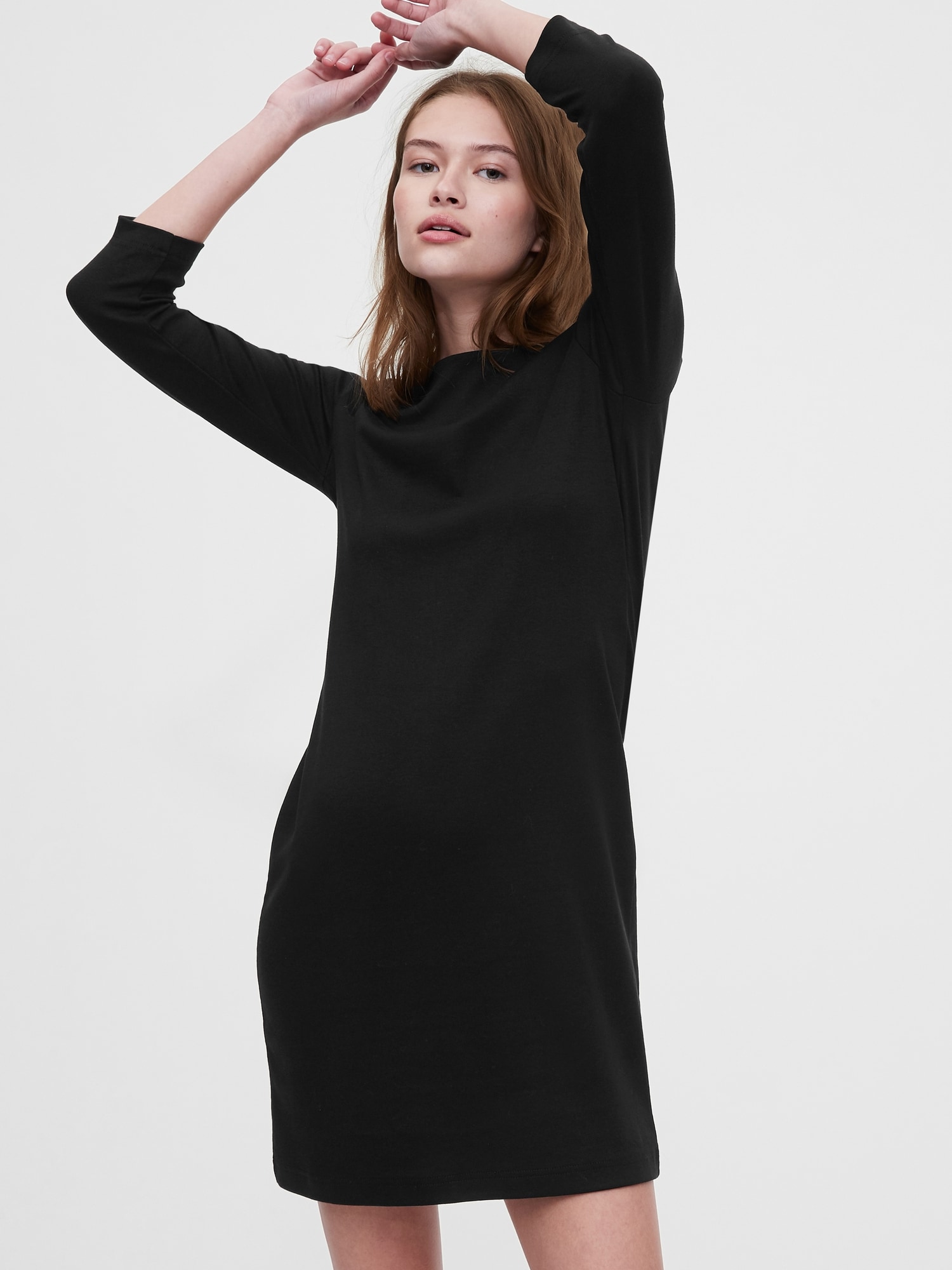 gap long black dress