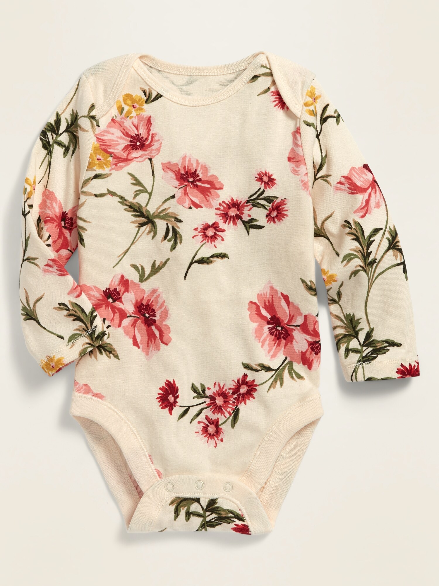 *Hot Deal* Printed Long-Sleeve Rib-Knit Bodysuit for Baby
