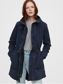 gap midweight quilted fishtail parka