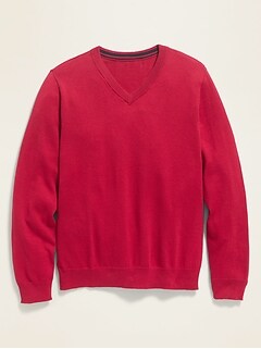 kids black v neck jumper