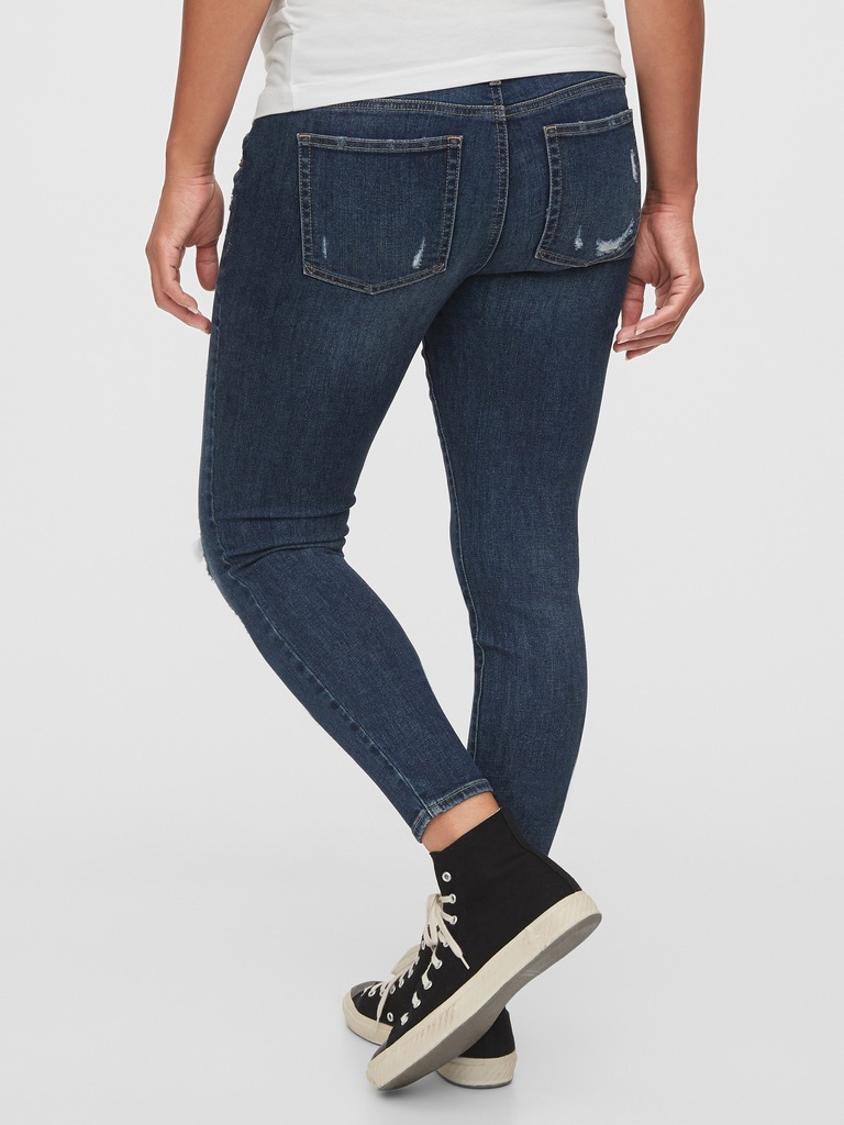Maternity Inset Panel Skinny Ankle Jeans