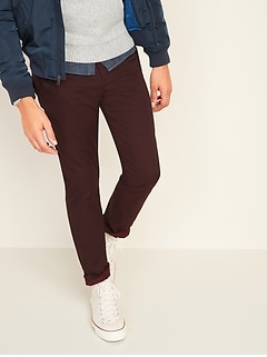 maroon chinos mens