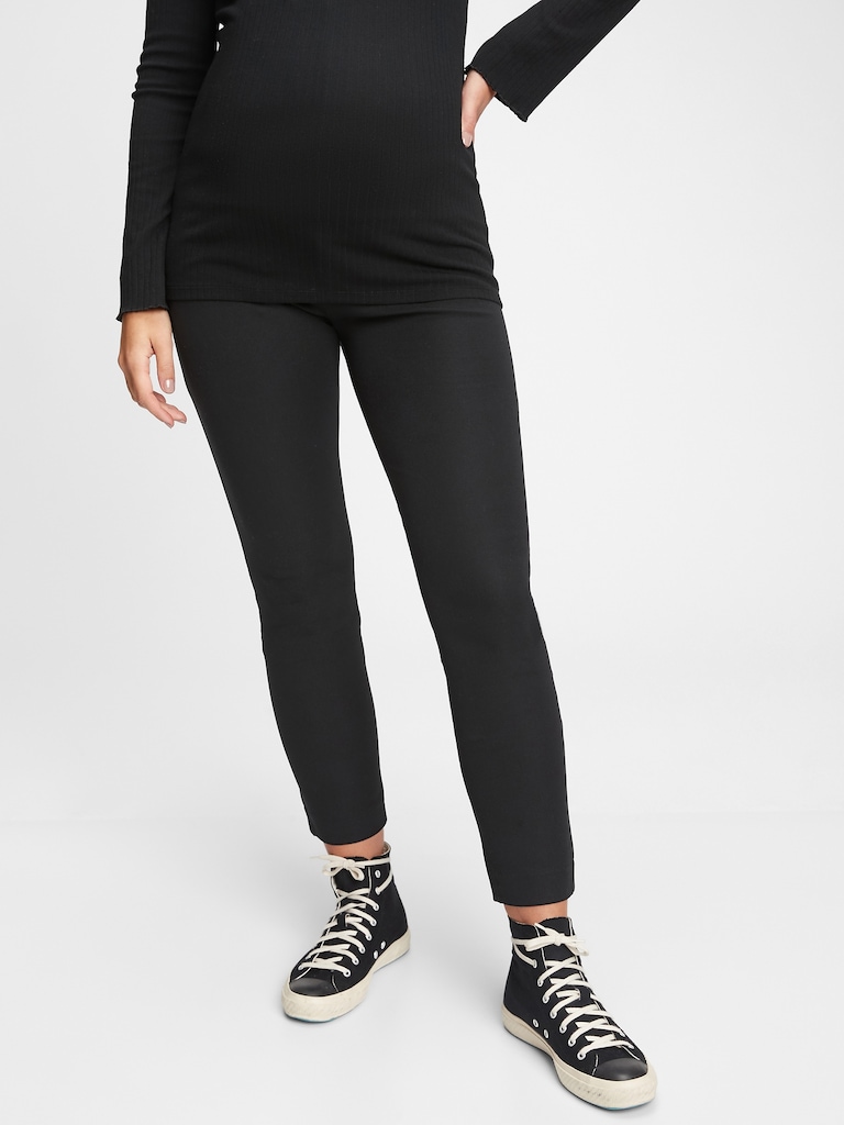 Maternity Full Panel Skinny Pants with Bi-Stretch