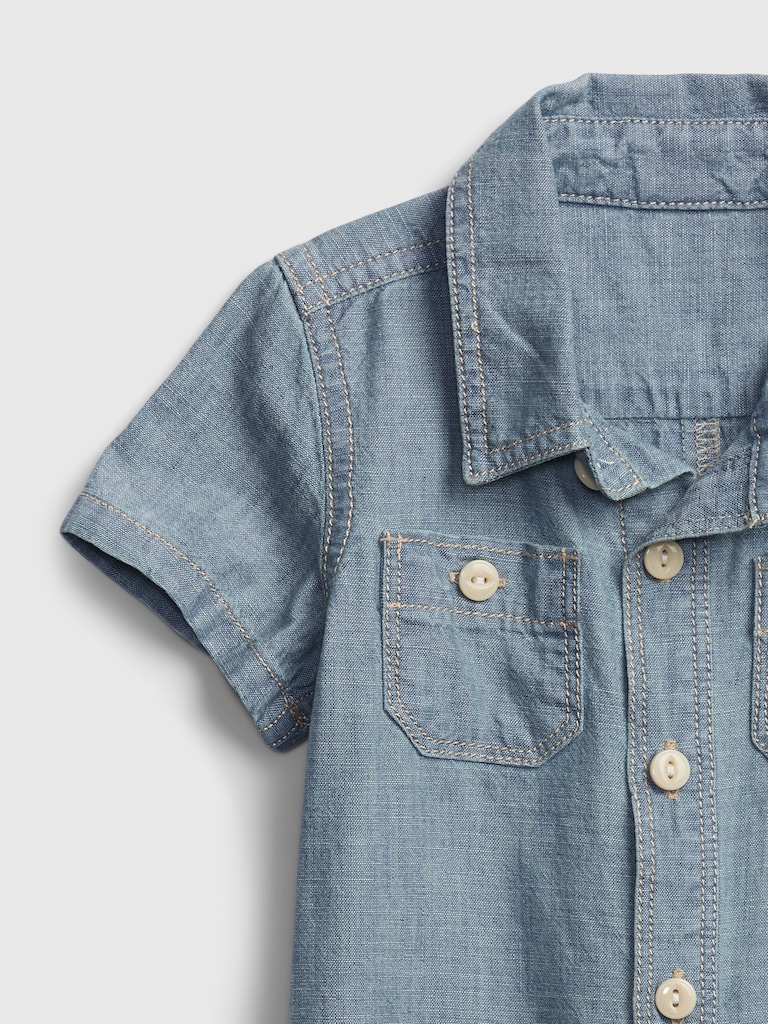 Baby Chambray Shorty One-Piece