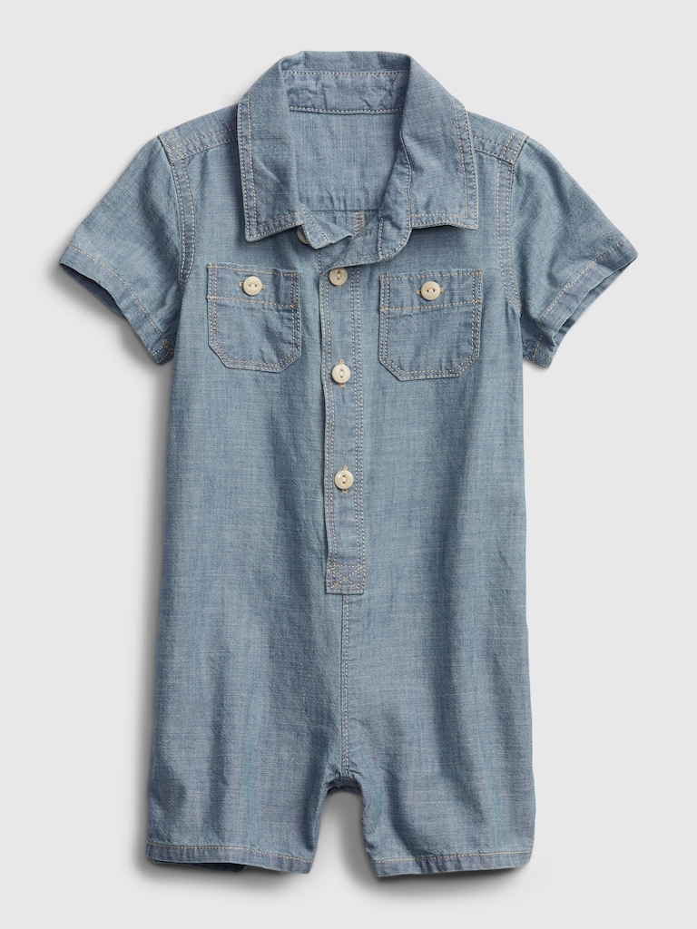 Baby Chambray Shorty One-Piece
