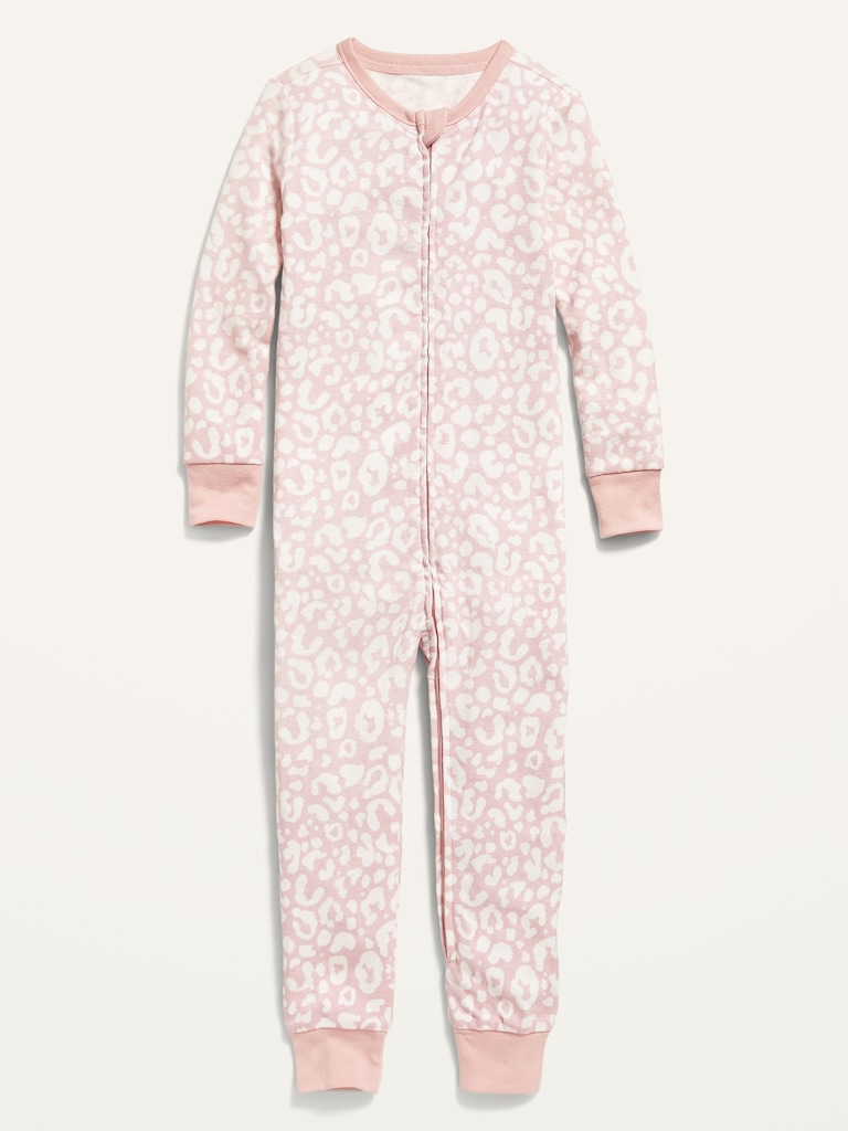 Unisex Snug-Fit 2-Way-Zip Printed Pajama One-Piece for Toddler & Baby