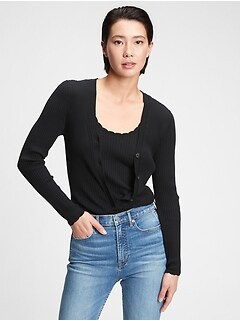 gap yellow cardigan