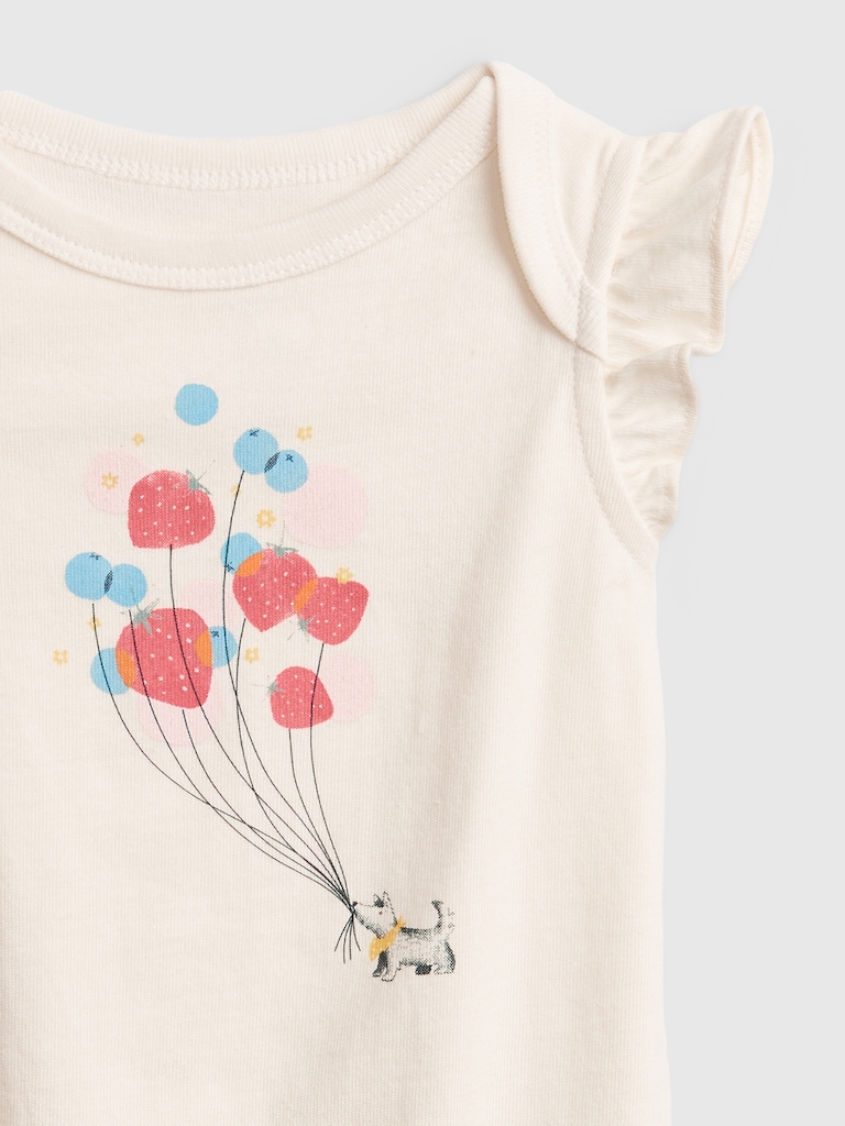 Baby Organic Cotton Flutter Bodysuit