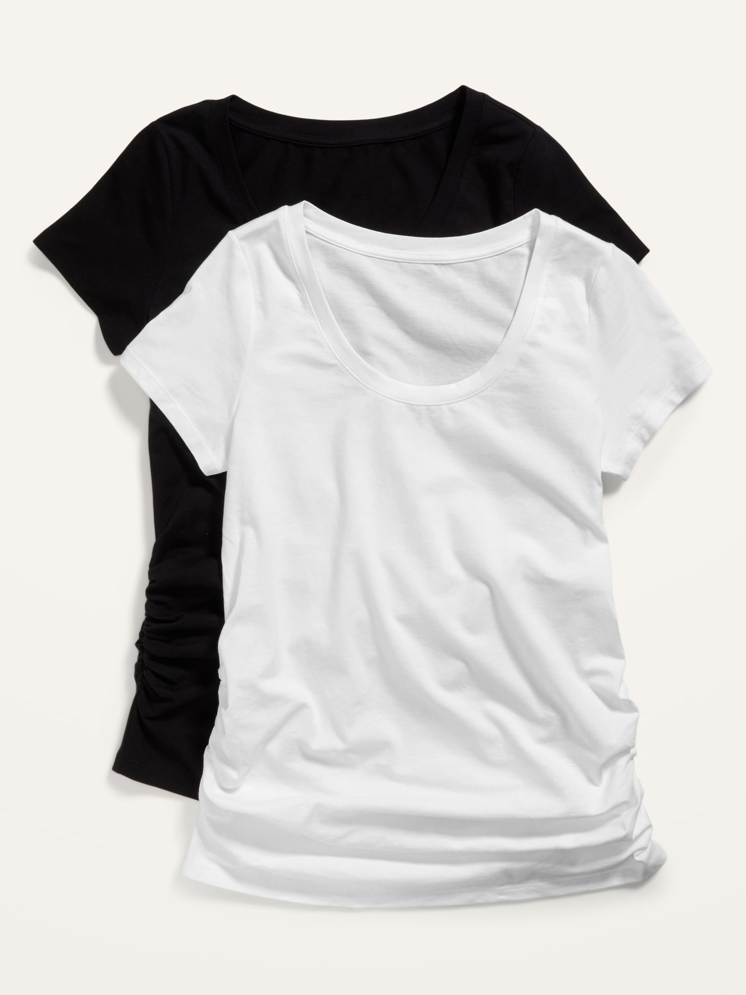 Old Navy Maternity Scoop-Neck Side-Shirred T-Shirt 2-Pack