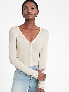 Ulla Popken V-Cardigan Knopfleiste Sweater Femme