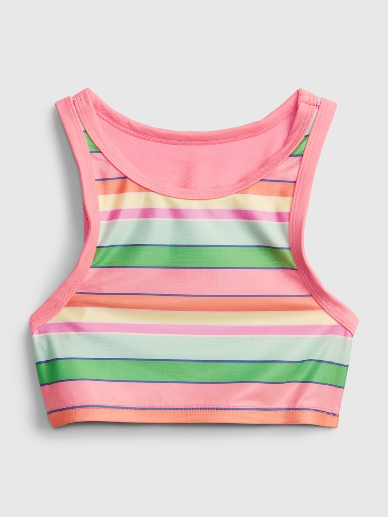 Kids Recycled Stripe Swim Tankini Top