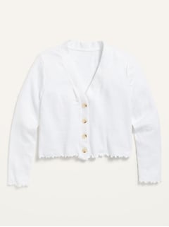 girls white cardigan sweater