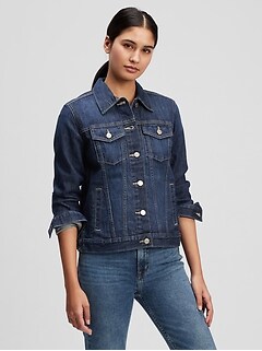 gap black denim jacket
