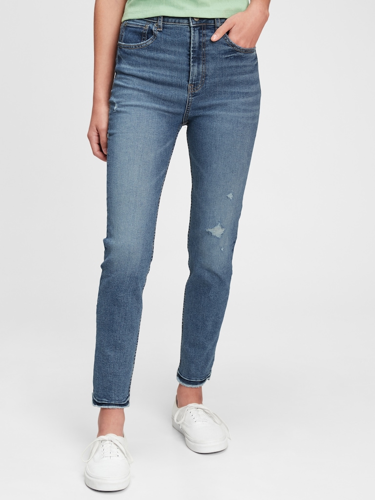 Teen Sky High Rise Skinny Ankle Jeans with Max Stretch