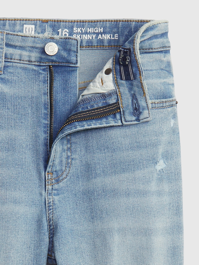 Teen Sky High Rise Skinny Ankle Jeans with Max Stretch